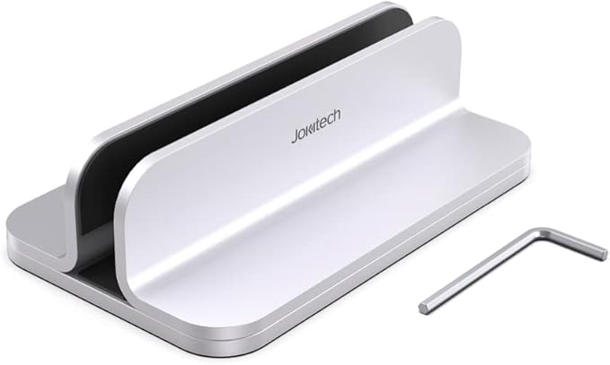 JOKItech Aluminum Laptop Stand, Sturdy and Adjustable, Compatible with Apple MacBook Pro/Air, Mac Mini, iPad Pro, Silver