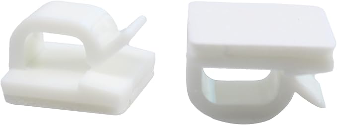 Septe 100 PCS Adhesive Cable Clips,Outdoor Light Clips,ethernet Cable Clips,Cord Clips for Wires on Wall,Wire Clips for Cable Management Under Desk, Car, TV(White)