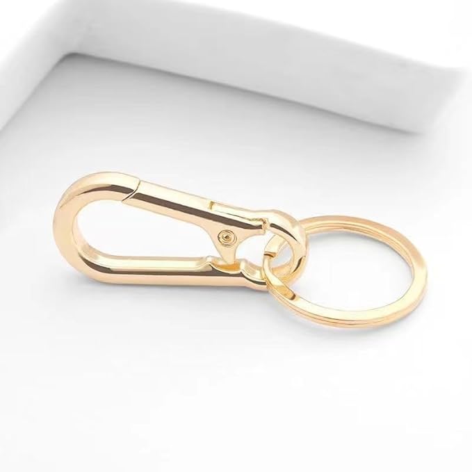 Metal Keychain Key Ring with Clip – Sleek Organizer for Car & Home – Purse Hook for Women & Men