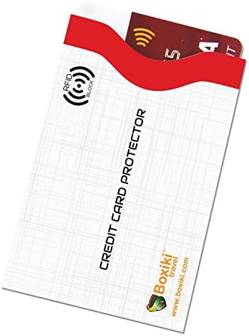 Boxiki Travel Set of 15 RFID, Set with Color Coding | Identity Theft Prevention RFID Blocking Envelopes and Passport Covers (White Collection)