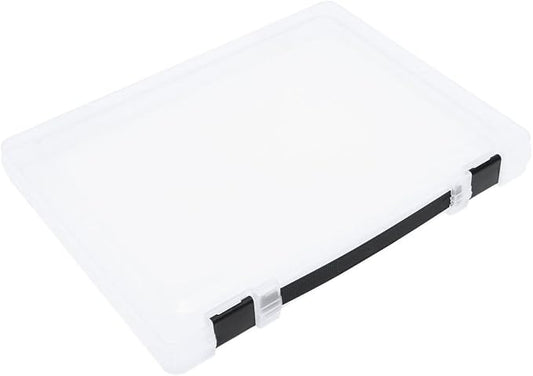 SECFOU Storage Box File Case with Black Buckle, Stackable Pp Document Storage Holder for Office and Bedroom, Easy to Use and Carry Paper Filling Organizer