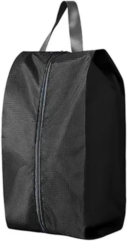 Waterproof Shoe Storage Bags - Oxford Fabric Shielded-Proof Zipper Organizer | Portable Foldable Travel Pouch for Sneakers | Ultralight Nylon Shoe Cover for Home & Outdoor Storage(Black,34.5x17cm)