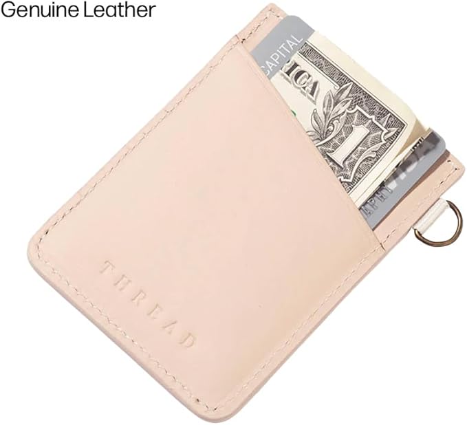 Thread Wallets Ultra Slim Minimalist Leather Card Holder Wallet (Willow)