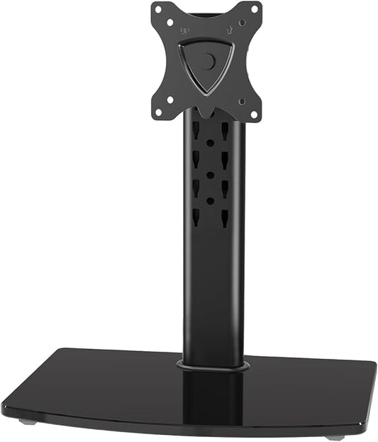 MOUNT PRO Single Monitor Stand Fits Max 32 inch Screen, Free-Standing Computer Desk Stand, Display Mount with Height Adjustable, Swivel, Tilt, Rotation, VESA Monitor Stand 100x100
