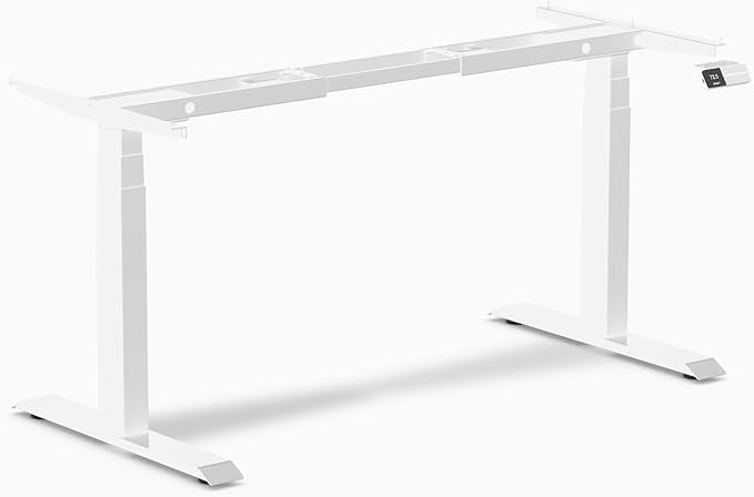 Desky Dual Motor Standing Desk Frame, Height Adjustable Electric Sit Stand Desk Base with Memory Presets, Heavy Duty Steel Frame for Home Office and Workstations ??Space Grey