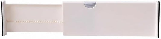Expandable Drawer Organizer Insert - Tool-Free Adjustable Divider for Kitchen, Bathroom & Office Storage (1 Piece, White)