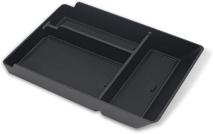 BestEvMod for Ioniq5 Armrest Storage Box Center Console Organizer Tray Interior Accessories with Rubber Black Trim Compatible with Hyundai Ioniq 5 2022-2026 Accessories(V2)