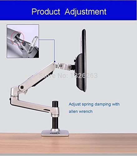 XSJ8013C Aluminum Alloy Ultra Long Arm LED LCD Monitor Holder Table Clamping Full Motion Monitor Mount Support (Silver)