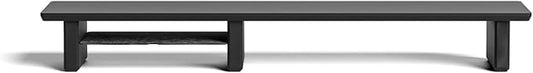 Raico Desk Cockpit Shelf Monitor Stand System Dual Screen Setup Wood Large Desk Accessory Organizer Unit (Black Wood, Medium v2 | 36 Inches)