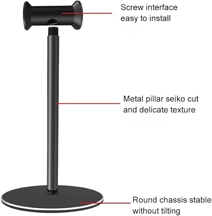 DREWCHAN Headphone Stand Metal Headphone Holder for AirPods Max,Bose, Beats,Sony etc (Silver)