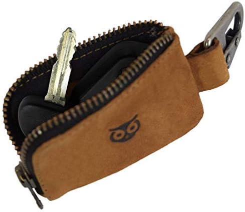 Hide & Drink, Car Key Holder Handmade from Full Grain Leather - Old Tobacco