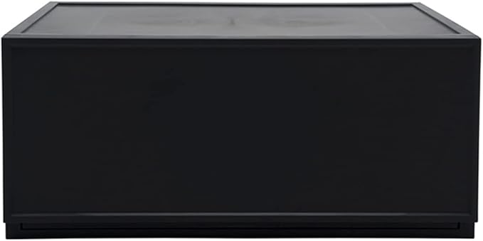 ASTAGE drawer block plastic bins stacking storage modular storage drawer home closet living office organizer with divider (Black, Large C)