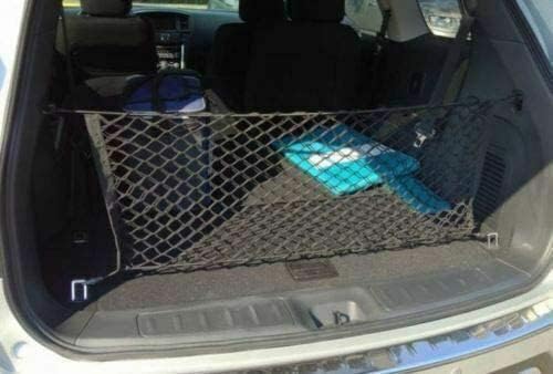 Trunk Organizer Cargo Net for Nissan Pathfinder 2013-2023–Envelope Style Cargo Net for SUV-Premium Mesh Car Trunk Organizer Vehicle Carrier Storage–Compatible with Nissan Pathfinder