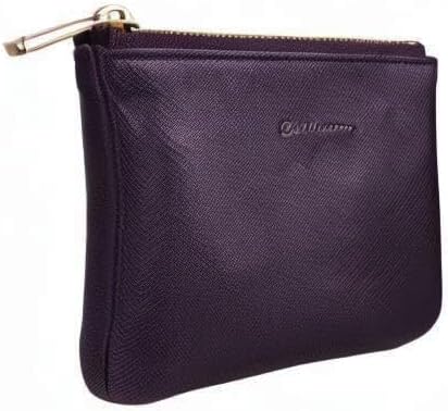 Chelmon Vegan Leather Coin Purse Pouch Change Purse With Zipper For Men Women