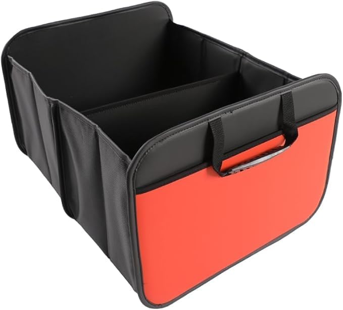 Car Trunk Organizer with, Collapsible Car Trunk Storage Organizer, Car Organizer and Storage for SUV, Truck, Sedan 21.7x17.7x13.4 Inches (Orange)