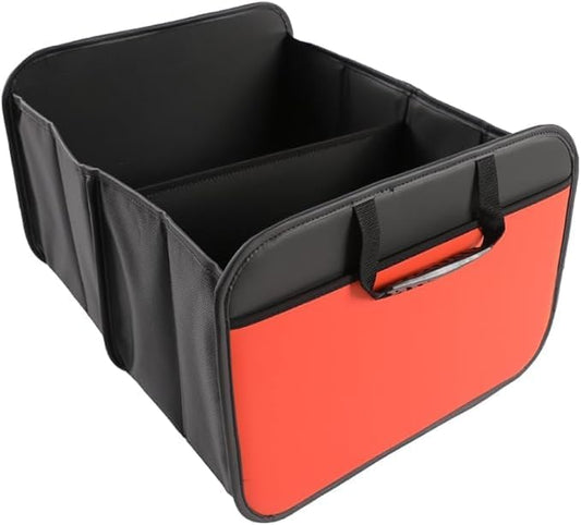 Car Trunk Organizer with, Collapsible Car Trunk Storage Organizer, Car Organizer and Storage for SUV, Truck, Sedan 21.7x17.7x13.4 Inches (Orange)