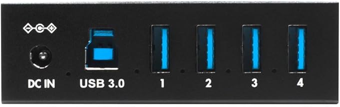 Kingwin USB 3.0 Hub ??4-Port Industrial Metal USB Hub, High-Speed 5Gbps Data, Mountable Design, Heavy-Duty Aluminum Housing, Reliable Expansion for PC, Laptop, Industrial Equipment & Workstations.