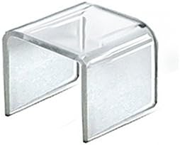 Azar Displays 515330 2" Square Acrylic Riser, clear (4 Pack)