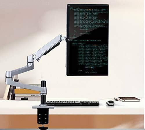 XSJ8013C Aluminum Alloy Ultra Long Arm LED LCD Monitor Holder Table Clamping Full Motion Monitor Mount Support (Silver)