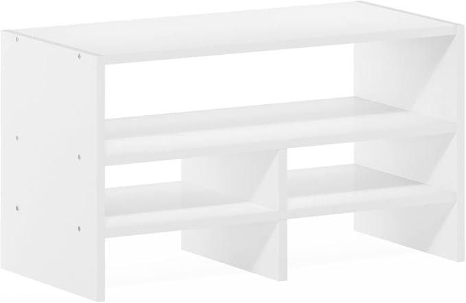 Furinno Hermite Desk Top Organizing Shelf Bookcase, White