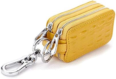 BAKUN Two-Sides Mini Leather Car Key Case, Key Holder Key Organizer Wallet
