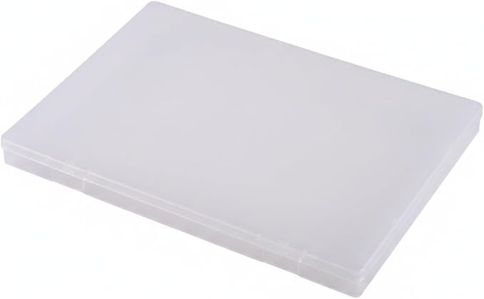 Storage Box, Transparent Stackable PP Plastic Container with Lid for Desktop Organization of Stationery and Documents (1 PC)