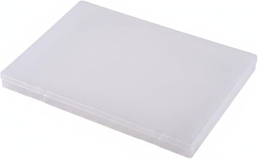 Storage Box, Transparent Stackable PP Plastic Container with Lid for Desktop Organization of Stationery and Documents (1 PC)