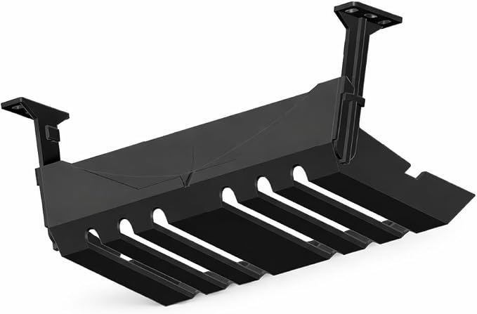 Cable Management Box, Cord Organizer Box for Desk Organizer, Under Desk Cable Box for, Modern Minimalist Home Office, Black