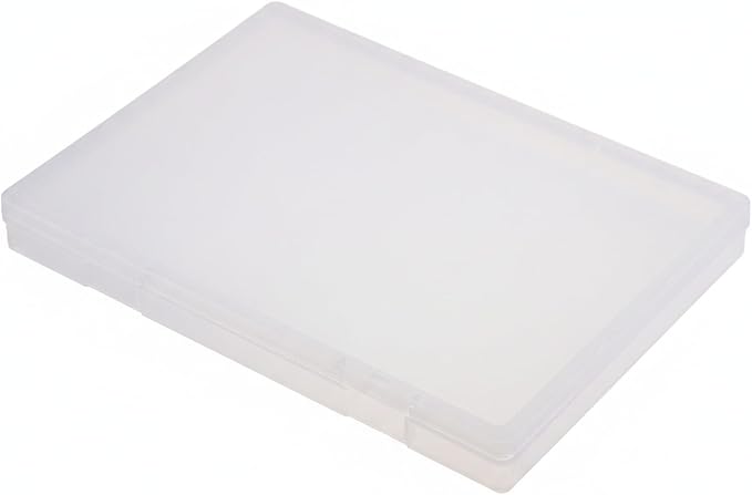 Storage Box, Transparent Stackable PP Plastic Container with Lid for Desktop Organization of Stationery and Documents (1 PC)