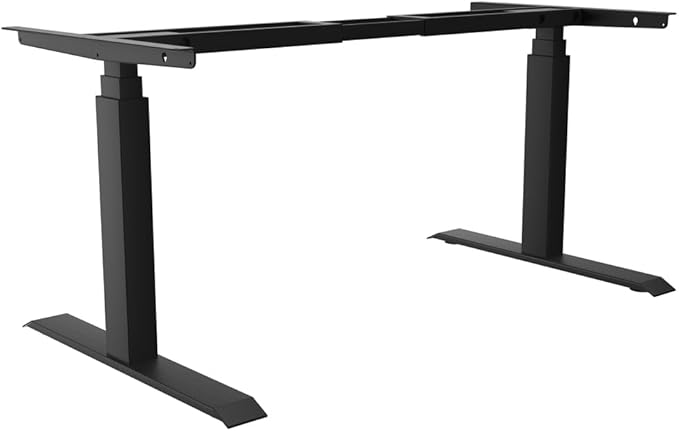 Desky Dual Motor Standing Desk Frame, Height Adjustable Electric Sit Stand Desk Base with Memory Presets, Heavy Duty Steel Frame for Home Office and Workstations ??White