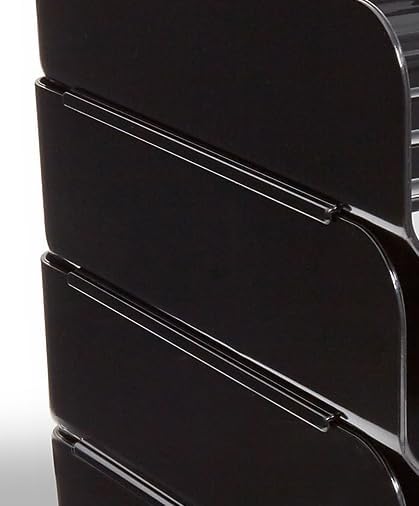 TRU RED Side‑Load Stackable Plastic Letter Tray, Black, 6‑Pack – Desktop Paper Organizer for Office Files & Documents