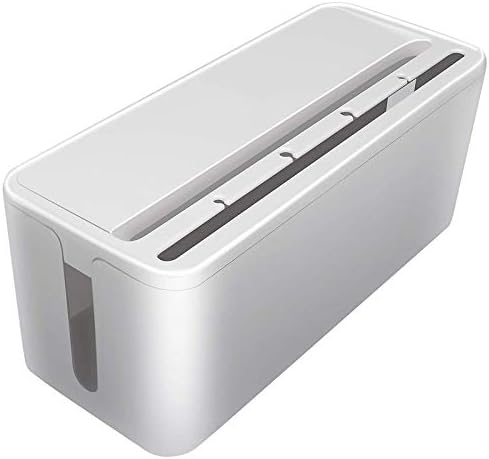 Cable Management Box, ABS Cable Organizer Cord Hider Box, Computer Power Lines, Route Cables, Under Desk Power Strip