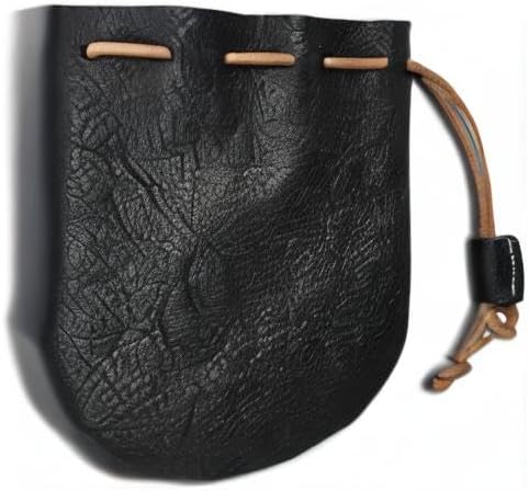 Fantastic Workmanship Genuine Leather Drawstring Coin Purse