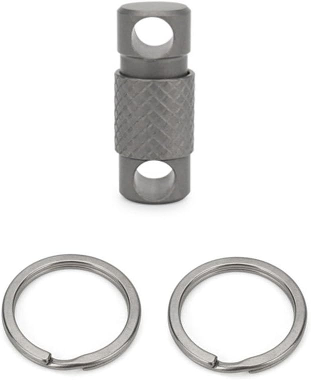 Titanium Quick Release Keychain, 360° Swivel Key Ring Clip with Double-End Lock, Heavy Duty EDC Key Holder for Men