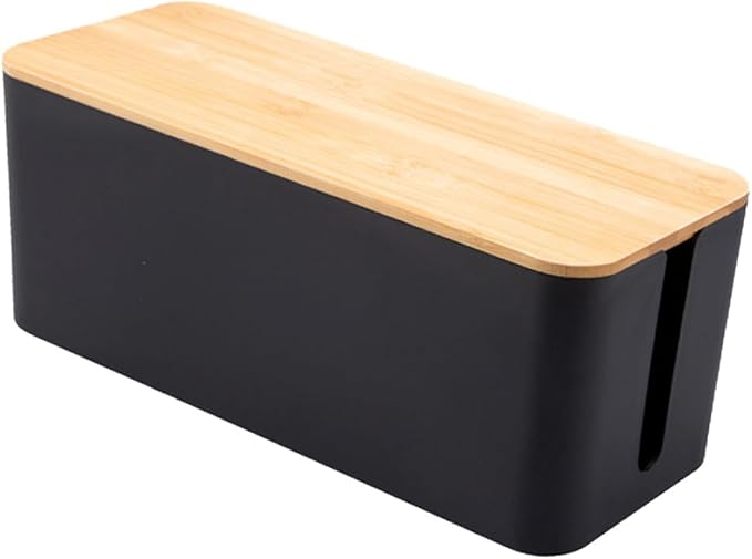 Desk Cable Management Round Holed Wire Storage Box Outdoor Storage Box for Power Cord Organizers