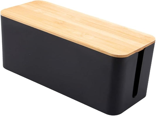 Desk Cable Management Round Holed Wire Storage Box Outdoor Storage Box for Power Cord Organizers