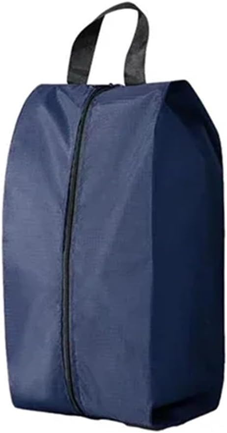 Waterproof Shoe Storage Bags - Oxford Fabric Shielded-Proof Zipper Organizer | Portable Foldable Travel Pouch for Sneakers | Ultralight Nylon Shoe Cover for Home & Outdoor Storage(Navy blue,34.5x17cm)