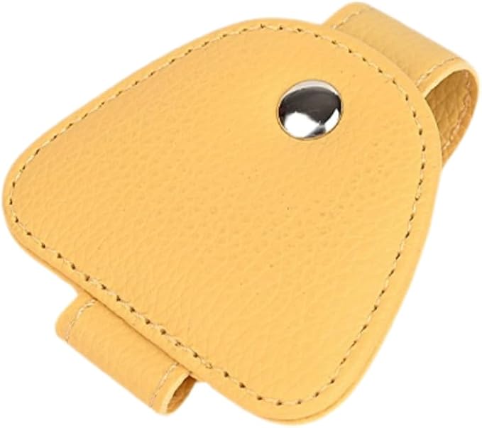2 Packs Sunglasses Holders for Car Visor - Magnetic Leather Sunglasses Holder and Ticket Card Clip
