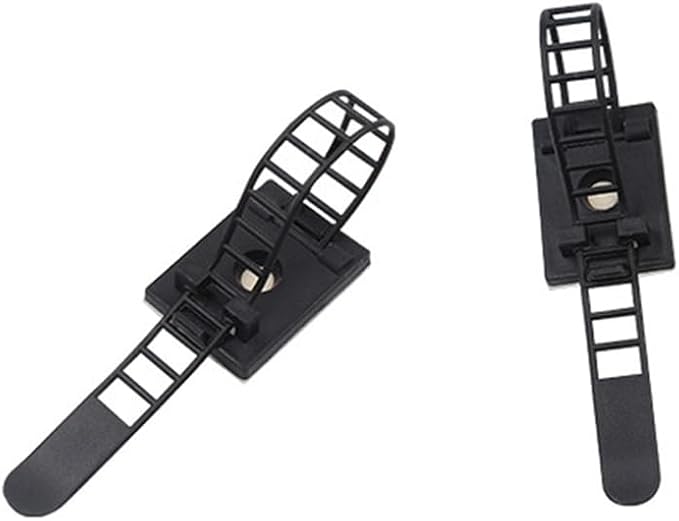 25 Pieces Desk Wire Organizer Cable Ties Zip Ties Adhesive Cord Clips Cable Management Cord Keeper Desk Wire Management