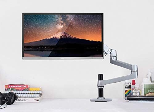 XSJ8013C Aluminum Alloy Ultra Long Arm LED LCD Monitor Holder Table Clamping Full Motion Monitor Mount Support (Black)