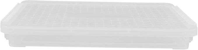 Transparent File Box with Lid Stackable Desktop Document Organizer for Office and Home Sealed File Case with Anti-wear and Anti-deformation Features Multipurpose Storage for