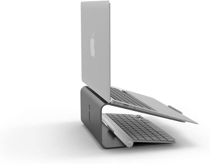 elago L2 Laptop Stand - Ergonomic Design, Premium Aluminum Material, Desk Organization for Laptop Computers (Dark Grey)