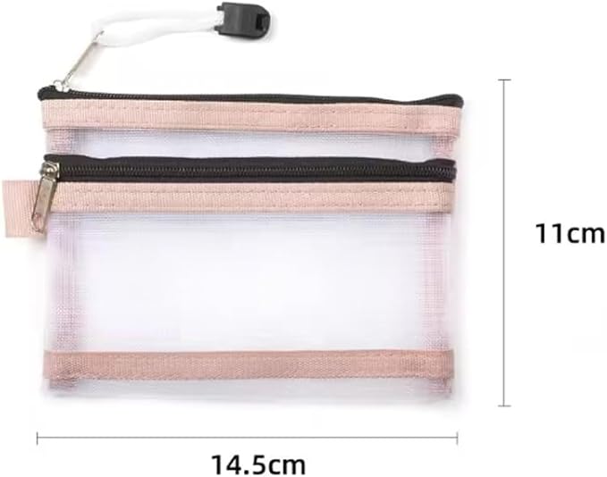 3 Pack Travel Document Organizer Case with Dual Zipper Card Pouch Mesh Small Travel Pouch Passport Holder Passport Wallet for Travel Essentials ID Cards Credit Card Money Coins Air Tickets