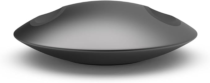 All-Aluminum Headphone Stand for AirPods Max, Full CNC-Machined Metal Base with Soft Silicone Contact Pad, Futuristic Ring Design, Stable Desktop Display Dock (Gray)