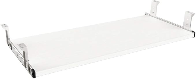 FRMSAET Furniture Accessories Office Product Suits Hardware 20/24/30 inches Keyboard Drawer Tray Wood Holder Under Desk Adjustable Height Platform. (30 inches, White)