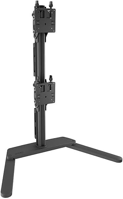 Atdec AWMS-2-BT75-FS-B Super Heavy Duty Dual Mount ??for Deeply Curved ultrawide Monitors to 49????Adjustable tilt, Height, Levelling ??no Permanent Desk fixtures