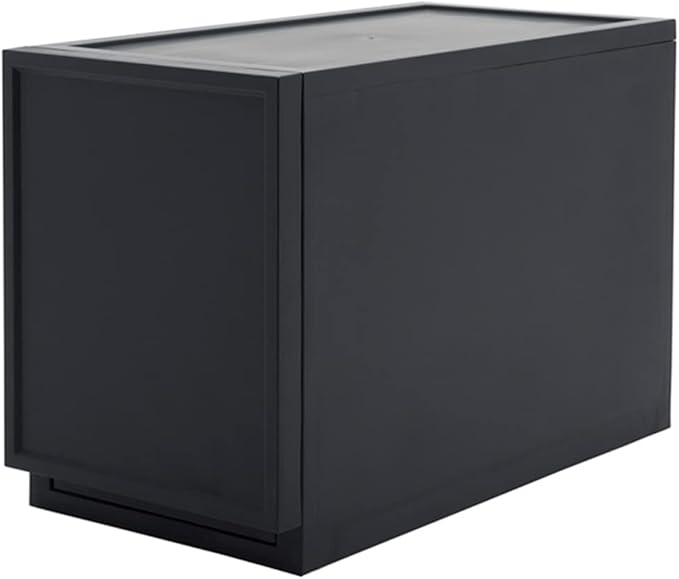 ASTAGE drawer block plastic bins stacking storage modular storage drawer home closet living office organizer with divider (Black, Small C)