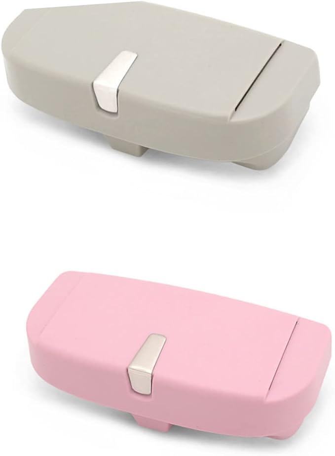 SAFIGLE 1Pc Multifunctional Vehicle Mounted Eyewear Case Pink Visor Clip for Sunglasses and Ticket Storage for Organizing Glasses Accessories and More Car Home