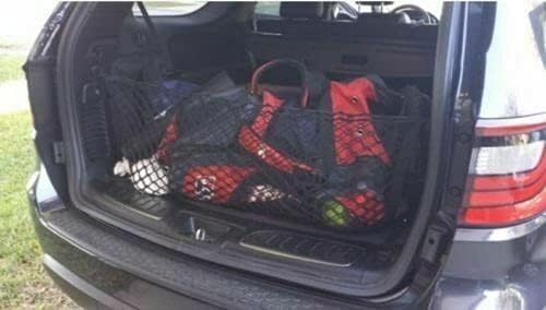 Rear Trunk Organizer Cargo Net for Chrysler Aspen 2007-2009 – Envelope Style Cargo Net for SUV - Premium Mesh Car Trunk Organizer Vehicle Carrier Storage – Compatible with Aspen