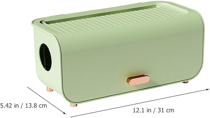 NUOBESTY Cable Management Box with Easy Installation for Hiding Large Capacity Cord Organizer and Modern Stylish Design, Multi-functional Power Cord Storage Container for Desk